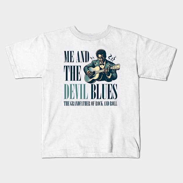 Robert Johnson - Me and The Devil Blues Kids T-Shirt by 3coo